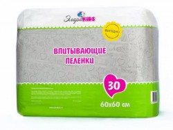 Пеленки впитывающие, ЭлараКидс р. 60смх60см №30 Эконом